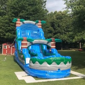 18' Blue Hurricane Single Lane Waterslide